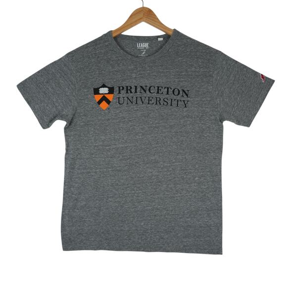 Princeton University T-Shirt Adult Large Gray Spellout League Classic Fit Tee - Picture 2 of 9